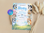 Bluey Birthday Invitation | Editable Canva Template
