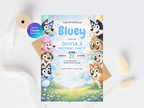 Bluey Birthday Invitation | Editable Canva Template
