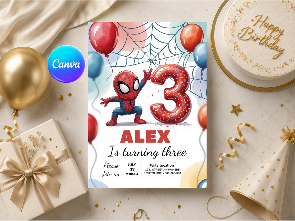 Sonic Birthday Invitation, Digital Instant Download in Canva