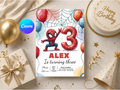 Sonic Birthday Invitation, Digital Instant Download in Canva