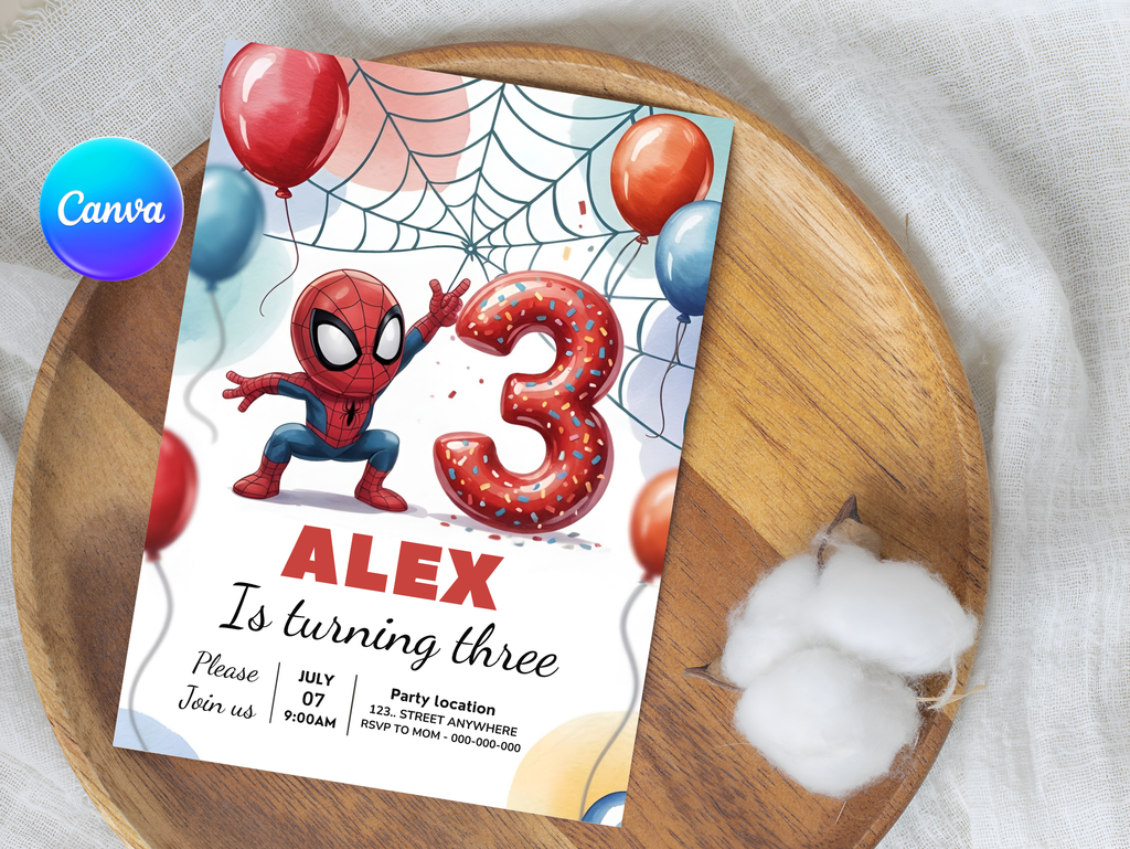 Sonic Birthday Invitation, Digital Instant Download in Canva