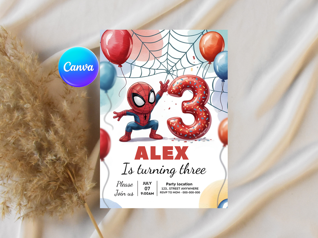 Sonic Birthday Invitation, Digital Instant Download in Canva