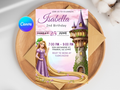 Tangled Birthday Invitation, Digital Instant Download in Canva