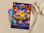 Pokémon Birthday Invitation 8 | Editable Canva Template