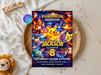 Pokémon Birthday Invitation 8 | Editable Canva Template