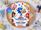 Sonic the Hedgehog Birthday Invitation | Canva Template